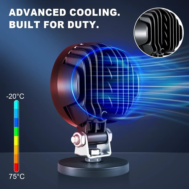 Alt view image 5 of 7 - LED Blue Spot Forklift Safety Light with Magnetic Mount Warning