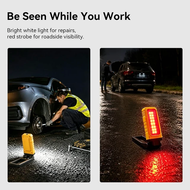 Alt view image 4 of 7 - 2-Pack 1500LM Rechargeable Magnetic Work Lights