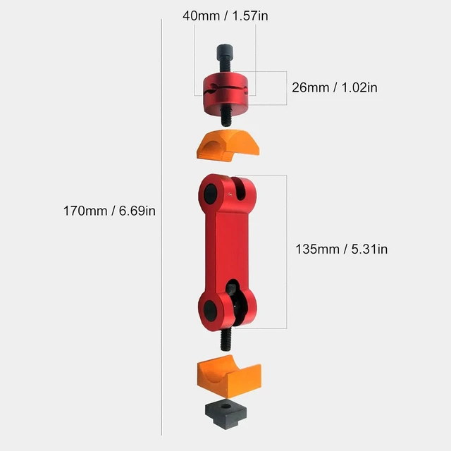 Alt view image 2 of 7 - CNC Vise Stop Locator, Milling Machine Work Stop with Cemented Carbide for T-Slot