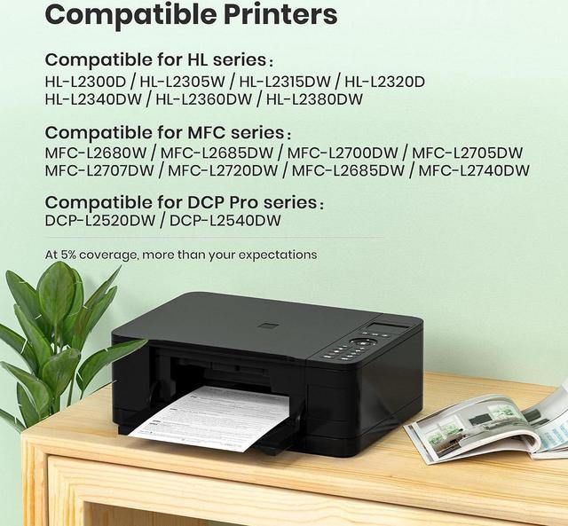 Alt view image 3 of 6 - TN660 High Yield Toner Replacement Compatible for TN660 TN-660 TN630 Work for Brother HL-L2380DW HL-L2320D HL-L2340DW DCP-L2540DW MFC-L2700DW MFC-L2720DW Printer (Black, 2 Pack)2,600 Pages per