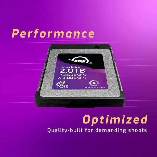 Alt view image 2 of 4 - OWC Atlas Ultra 2.0TB High-Performance CFexpress 4.0 Type B Memory Card, up to 3650MB/s Read, for Pro Video and Photo
