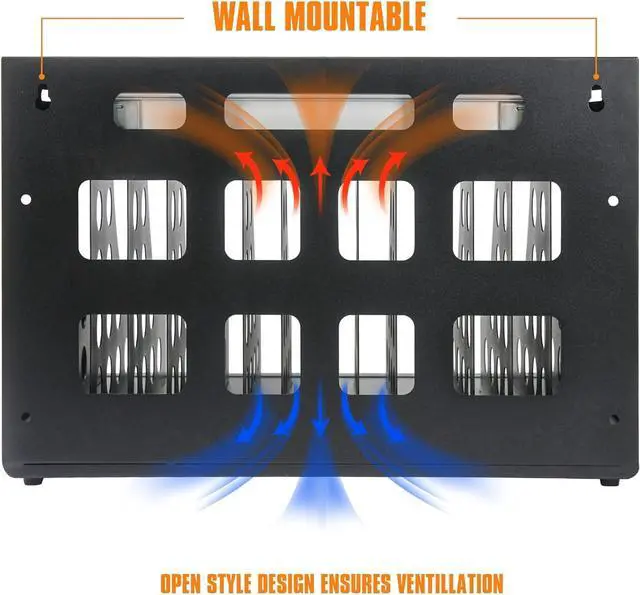 Alt view image 4 of 6 - 16 Laptop Charging cabinets. Compatible with Tablets up to 14" and 1.2" Thick. Storage Charging case with Safety Lock. Wall mountable Charging Cabinet. Suitable for classrooms, Offices, etc. (Black)