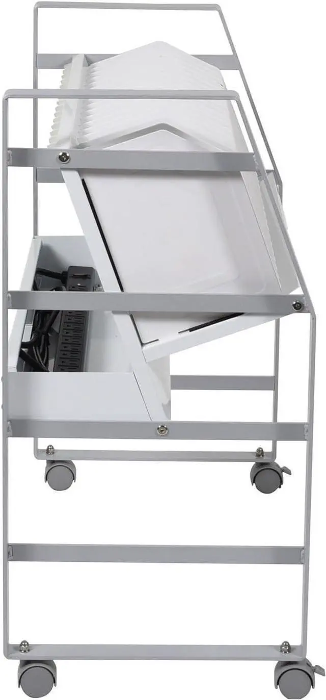 Alt view image 2 of 7 - 16 Tablet/Chromebook Open Charging Cart -