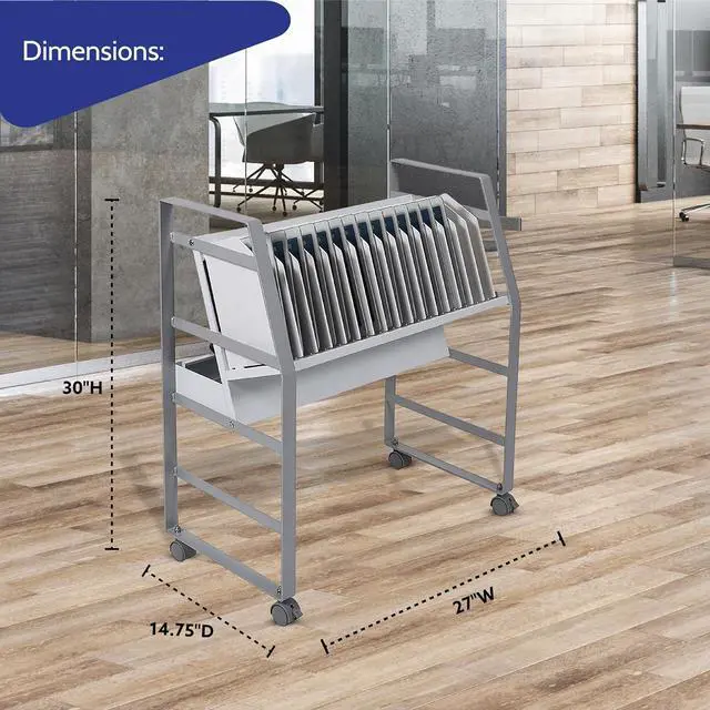 Alt view image 4 of 7 - 16 Tablet/Chromebook Open Charging Cart -
