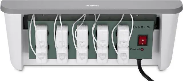 Alt view image 6 of 7 - Charging Station For Laptops - Charging Station For Classroom Organization W/ Surge Protection & Cable Management - Up To 10 Devices Including iPads, Samsung Tablets, Chromebooks & More