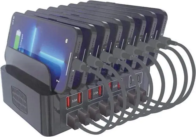 Main image of 16 Ports Wall Charger,200W (12 USB Port+4 USB-C Port) Charger,Multiple Charging Station Desktop Compatible with iPhone 15,iPhone 14, iPhone 13, iPhone 12,Samsung,LG,Sony,Work with Any USB Devices