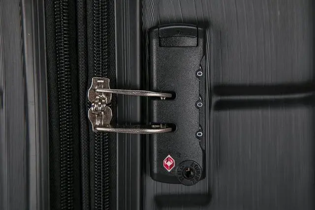 Alt view image 4 of 6 - Hardside Luggage Set with Ergonomic Handles and TSA Lock | Spacious Travel Suitcase with Four Spinner Wheels and Studs | (20/24/28) 3 Piece Luggage Set | Black