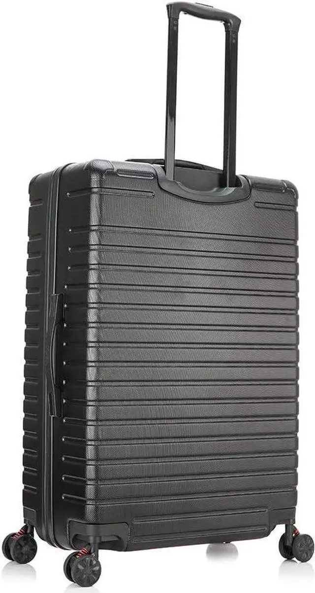 Alt view image 4 of 7 - Luggage Set with Dual Spinner Wheels and Studs | Spacious Travel Suitcases with Ergonomic Handles | (20/24/28) 3 Piece Hardside Luggage Set | Black