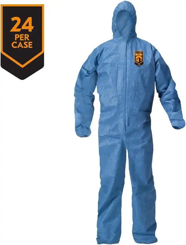 Alt view image 2 of 6 - KleenGuard 58514 A20 Breathable Particle Protection Coveralls, X-Large, Blue (Case of 24)