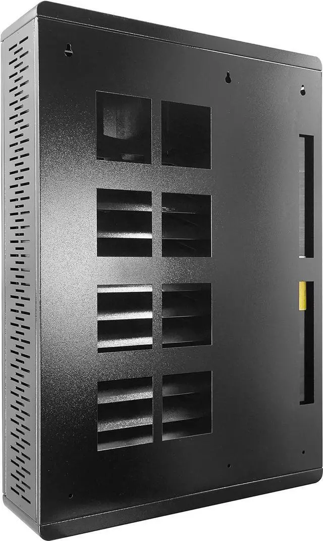 Alt view image 5 of 7 - Fully Assembled Wall Mount Tablet Charging Station,Locking Security Cabinet Charges 12 Devices,Compatible with Tablets & Chromebooks,Charging Cart for School, Office, Healthcare (Black/25 x 36)