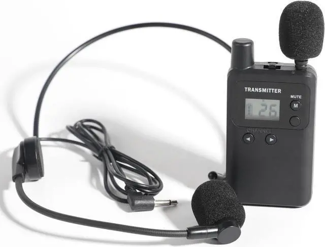 Alt view image 2 of 6 - AGJ Wireless Tour Guide System Rechargeable 1 Transmitter 10 Receivers 1 Charger Simultaneous Interpretation System Court Church Translation System for Training Factory Tour Group Teaching Conference