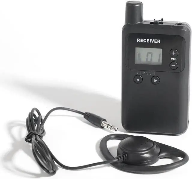 Alt view image 3 of 6 - AGJ Wireless Tour Guide System Rechargeable 1 Transmitter 10 Receivers 1 Charger Simultaneous Interpretation System Court Church Translation System for Training Factory Tour Group Teaching Conference