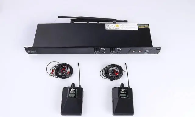 Alt view image 7 of 7 - Audio PRO ER-202 UHF Dual Channel Wireless in Ear Monitor System with Monitoring Type for Stage, Receiver for Studio, Guitar, Band Performance (2 Bodypack with Transmitter)