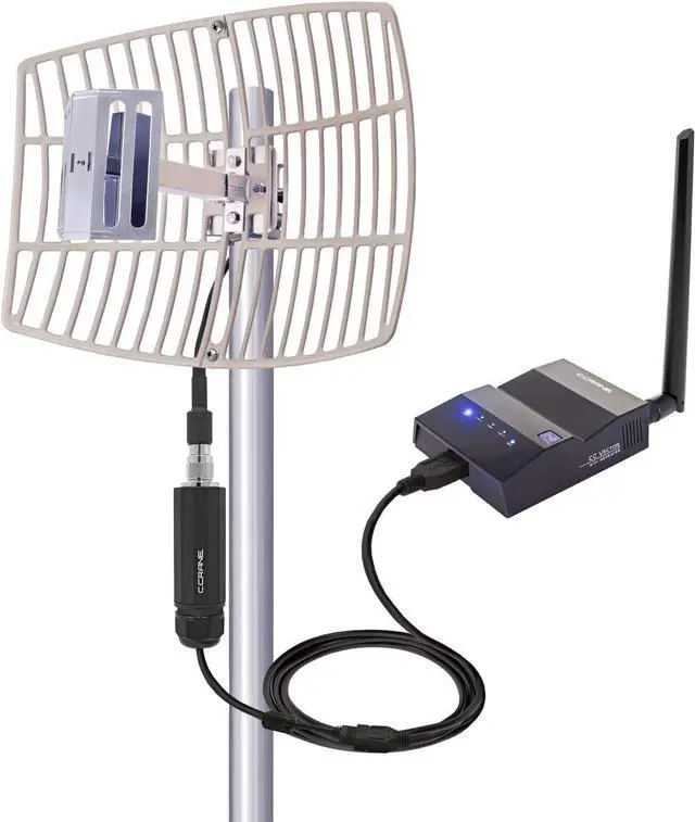 Main image of CC Vector Extended Long Range WiFi Receiver System - Works with All Devices - Receives Distant WiFi and Repeats to All WiFi Devices in a New Location 2.4GHz