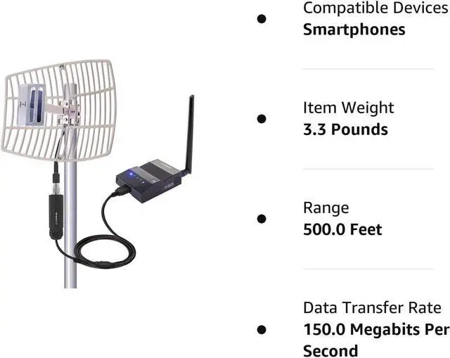Alt view image 5 of 5 - CC Vector Extended Long Range WiFi Receiver System - Works with All Devices - Receives Distant WiFi and Repeats to All WiFi Devices in a New Location 2.4GHz