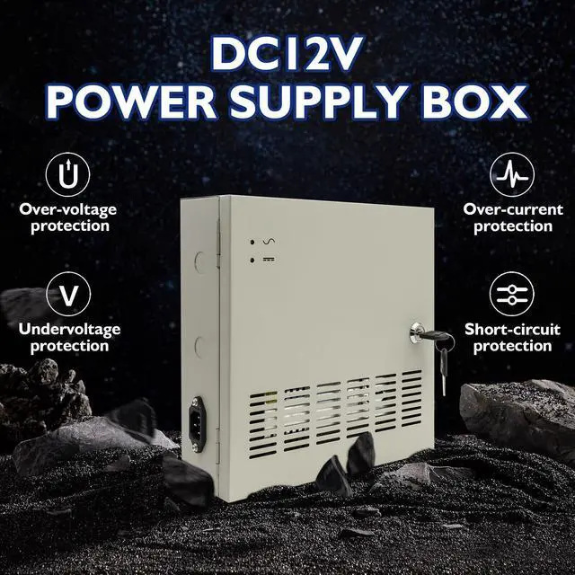 Alt view image 4 of 4 - 18 CH Channel CCTV Camera Power Supply Distribution Box DC 12V, UL Listed 12V 20A