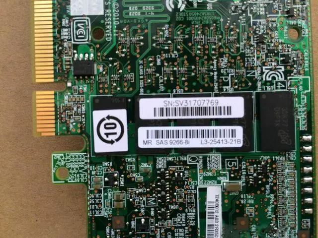 Alt view image 3 of 6 - LSI Logic MegaRAID 9266-8i 8Port Internal 1GB SATA/SAS Controller Card