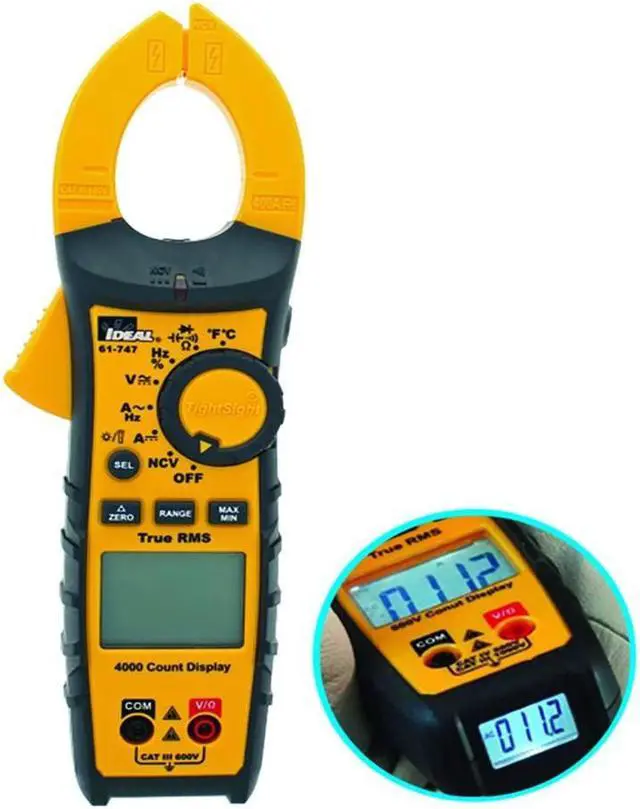 Main image of 61-747 TightSight 400 Amp 600-Volt Digital Truerms AC/DC Clamp Meter
