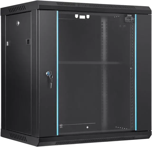 Main image of 12U Wall Mount Network Server Rack Cabinet Enclosure 15.5'' Deep Door Lock