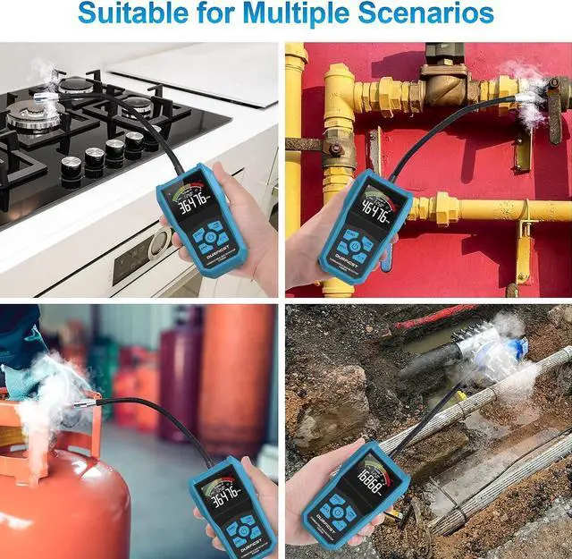 Alt view image 4 of 7 - Natural Gas Detector, Portable Gas Detector, Alarmable Gas Sniffer for Home Measuring Natural Gas, Coal Gas and Other Combustible Gases, Suitable for Kitchen Mobile Caravan Gas Station