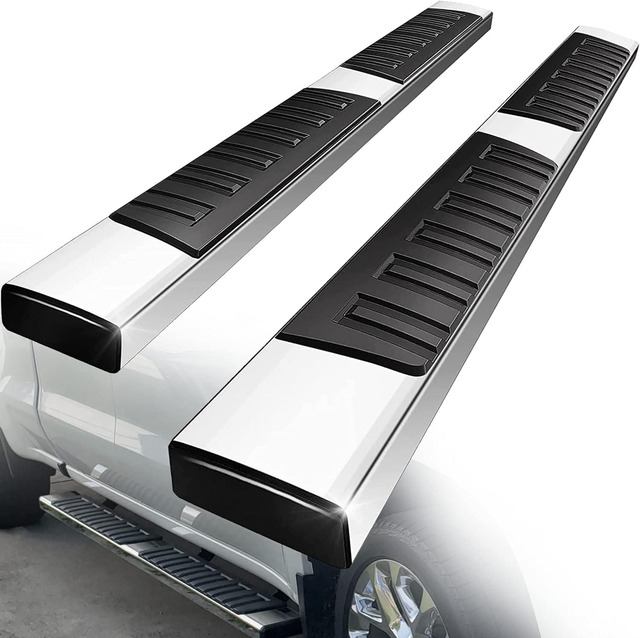Zx-motor 6” Running Boards For 2019-2024 Chevy Silverado / GMC Sierra 1500 Crew Cab – Nerf Bars, Stainless Steel, 2pc Set