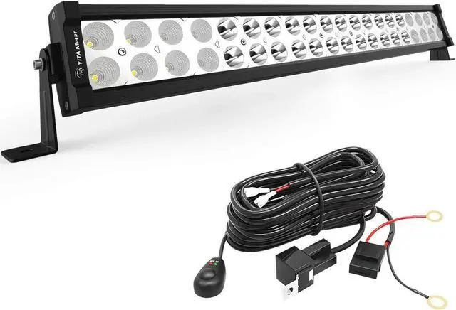 Main image of 22 Inch Light Bar Offroad Spot Flood Combo Led Bar Waterproof Dual Row LED Work Light with Wiring Harness compatible for Truck, 4X4, ATV, Boat, Jeep, LED Light Bar 120W White