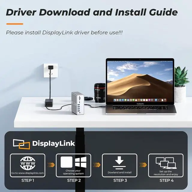 Alt view image 3 of 7 - Docking Station Dual Monitor 4K@60HZ for MacBook, Windows, TOBENONE Universal USB C Docking Station with 2 HDMI & 2 DisplayPort, 65W Power Delivery, 7 USB, USB-C 3.1, Ethernet, SD/TF