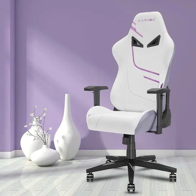 Alt view image 7 of 7 - Game Chair Office Chair Ergonomic Computer Game Chair with Lumbar Support and Adjustable Headrest Pillow PC Gaming Chair Cloth for Teens Purple