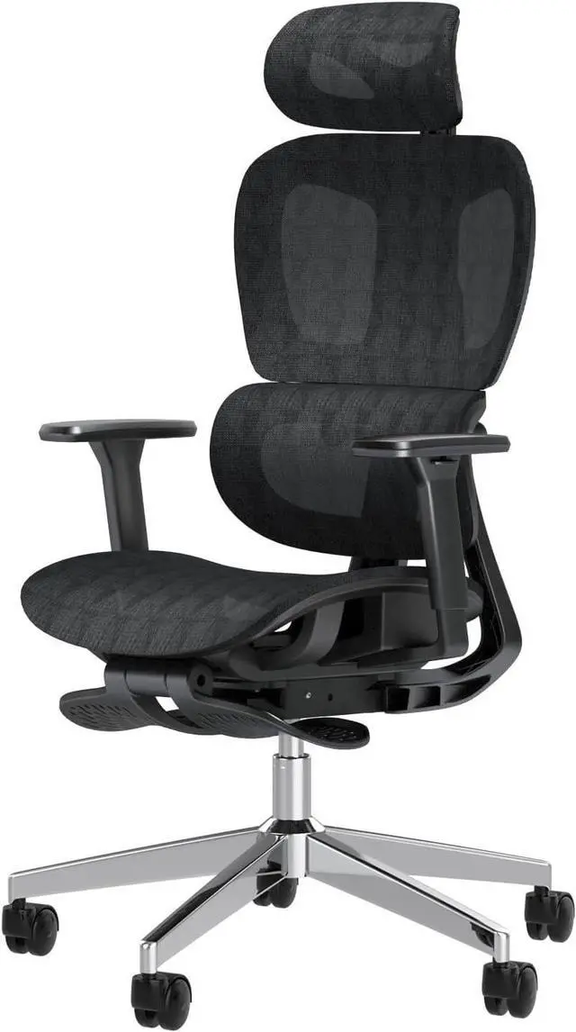 Main image of Ergonomic Mesh Office Chair with 3D Adjustable Armrest,High Back Desk Computer Chair Ergo3d Ergonomic Office Chair with Wheels for Home & Office Black