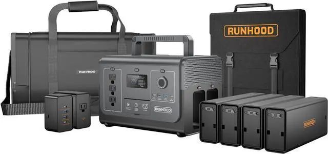 Main image of Solar Generator Rallye 1200 Pro With Carrying Case Bag, 1296Wh Portable Power Station Swappable&Replaceable Batteries, 3X1200W(Peak 2400W) AC oulets for Outdoors Camping/RVs/CPAP/Home