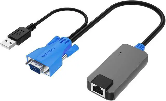 Main image of 1 Pack USB VGA to RJ45 Dongle, Work for MT-VIKI CAT6 KVM Switch (1708MS-IP) Extend Distances up to 230ft/70m from KVM Console to Servers