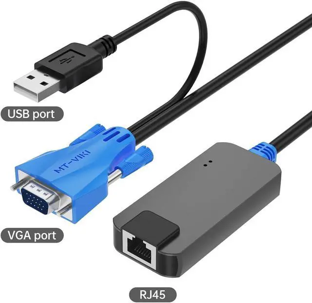 Alt view image 2 of 5 - 1 Pack USB VGA to RJ45 Dongle, Work for MT-VIKI CAT6 KVM Switch (1708MS-IP) Extend Distances up to 230ft/70m from KVM Console to Servers