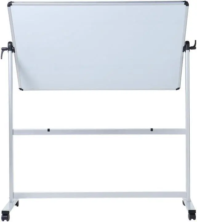 Alt view image 3 of 5 - Double-Sided Magnetic Mobile Whiteboard,72 x 40 Inches Aluminium Frame and Stand