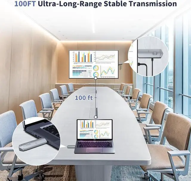 Alt view image 6 of 7 - Wireless HDMI Transmitter and Receiver, HDMI Wireless Extender Portable Wireless HDMI Kit, Plug & Play, Support 2.4/5GHz for Streaming Video and Audio to Monitor from Laptop/Pc/Tv Box/Projector