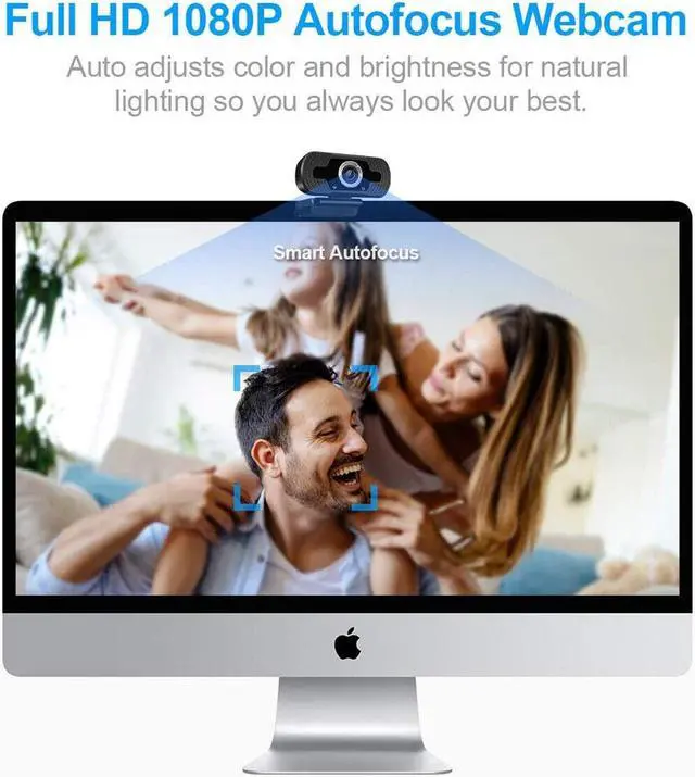 Alt view image 2 of 7 - HD 1080P Autofocus Webcam Camera Clip With Microphone USB 2.0 For Android TV PC