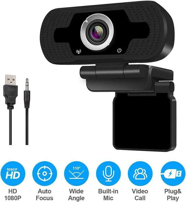 Main image of HD 1080P Autofocus Webcam Camera Clip With Microphone USB 2.0 For Android TV PC