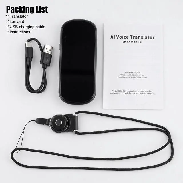 Alt view image 7 of 7 - 3.1" Smart Two-Way Real-time Voice Wifi/offline Translator Device 139 Languages