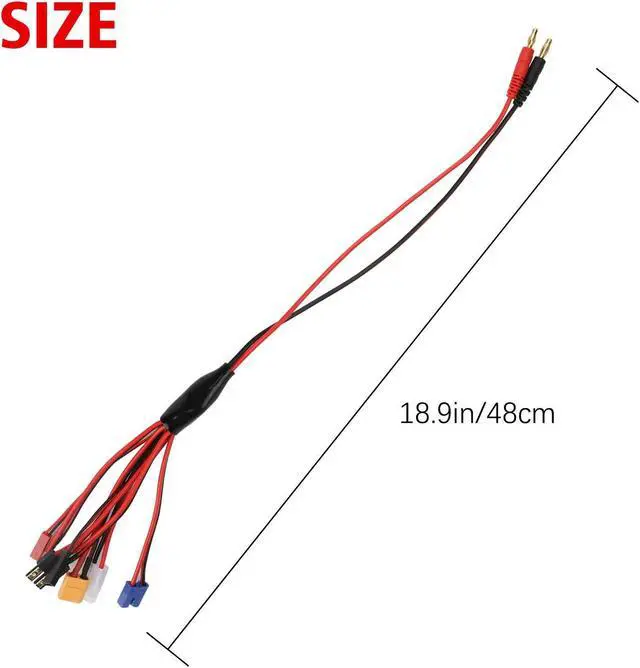 Alt view image 4 of 6 - 8 IN 1 RC Lipo Battery Charger Adapter Connector Splitter Octopus Convert Cable