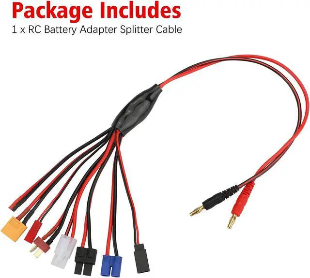 Alt view image 5 of 6 - 8 IN 1 RC Lipo Battery Charger Adapter Connector Splitter Octopus Convert Cable