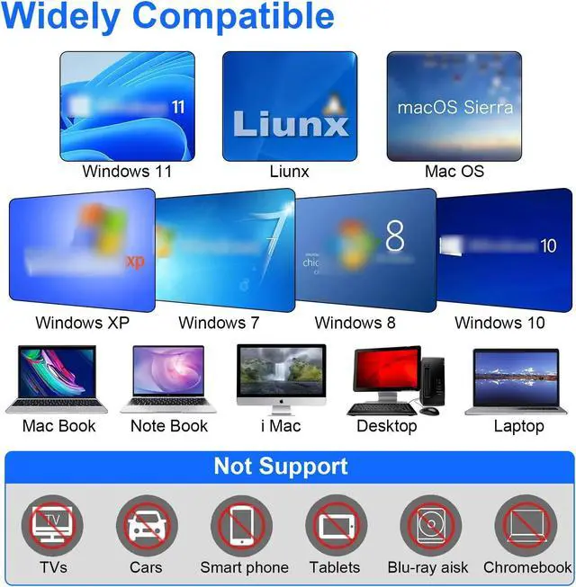 Alt view image 6 of 7 - USB 3.0 External CD DVD Writer Drive Burner Reader Player for Windows 7/8/10/11