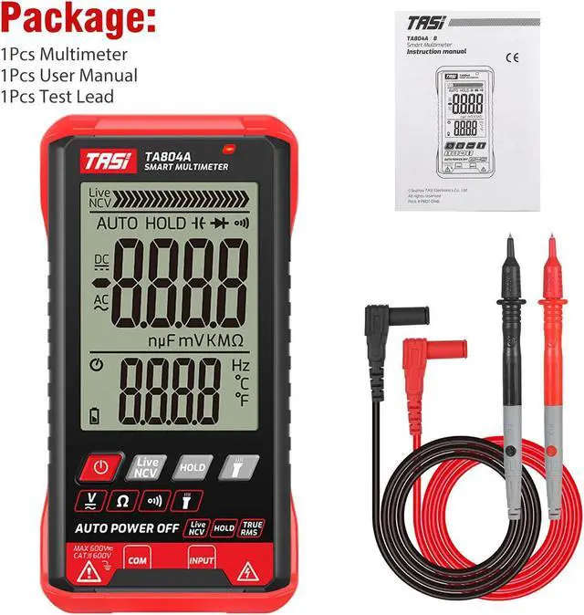 Alt view image 6 of 7 - Digital Multimeter Voltmeter Ammeter AC DC Volt Ohmmeter Tester Meter Auto Range