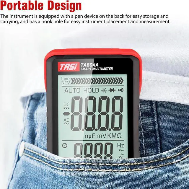 Alt view image 3 of 7 - Digital Multimeter Voltmeter Ammeter AC DC Volt Ohmmeter Tester Meter Auto Range