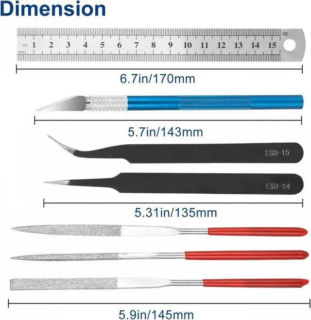 Alt view image 5 of 7 - 24PCS Gundam Modeler Basic Tool Set Craft Kit Car Model Hobby Building Repairing