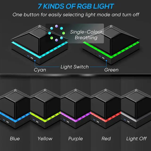 Alt view image 4 of 7 - USB Cooling Fan Vertical Stand Cooler Accessories For Xbox Series X Game Console
