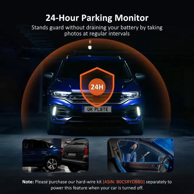 Alt view image 6 of 7 - NexiGo 3 Channel Dash Cam with Rotatable Interior/Front Camera, Sony_Sensors, Front and Rear with Cabin, 4K/2K-1440P+1080P+1080P, Super Night Vision, 24H Parking Mode, GPS, WiFi, 128G SD Card Included