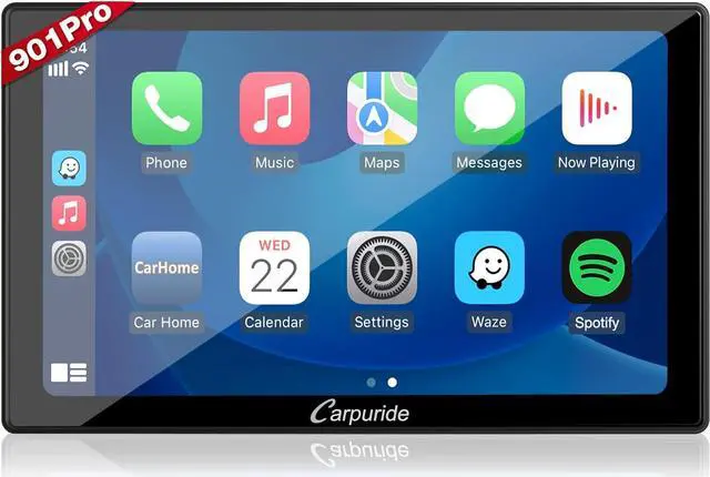 Main image of [2024] Carpuride W901 Pro Portable Apple Carplay & Android Auto with Car Bluetooth Transmission, 9 inch Portable Car Stereo 1080P Touch Screen, Mirror Link/GPS/Siri/FM/AUX/Google, Dashboard Mounted
