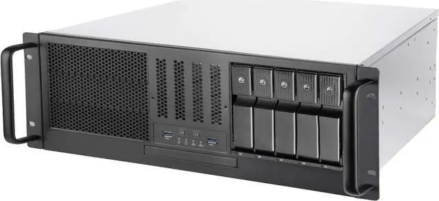 Main image of SilverStone Technology RM41-H08 4U Rackmount Server Case with 5 x 3.5 Hot-Swappable Bay and 3 x 5.25 Bays with USB 3.1 Gen 1 (SST-RM41-H08)