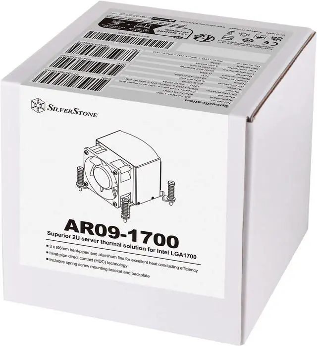 Alt view image 6 of 7 - SilverStone Technology Argon AR09-1700 2U Server Cooling Solution for LGA1700, SST-AR09-1700