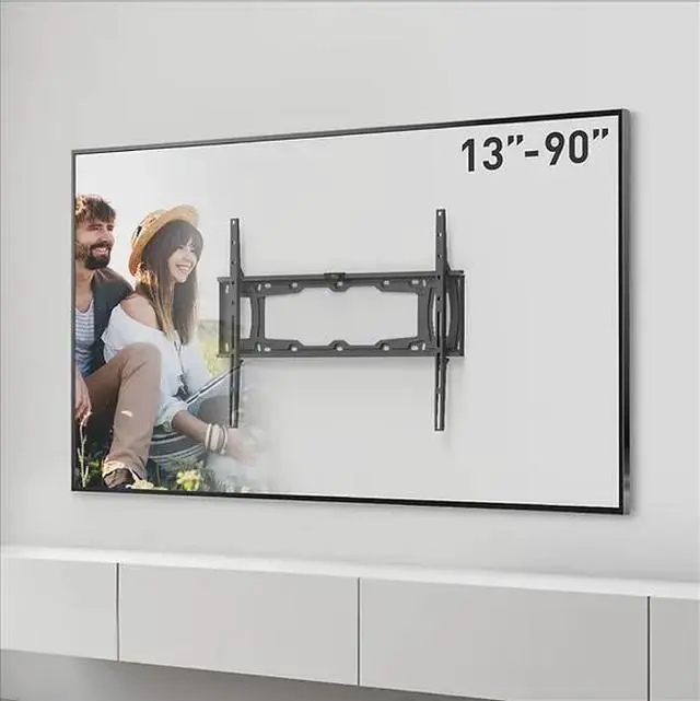 Alt view image 3 of 7 - E400+ Fixed Flat/Curved Screen TV Wall Mount 13" - 90" Holds up to 132lbs