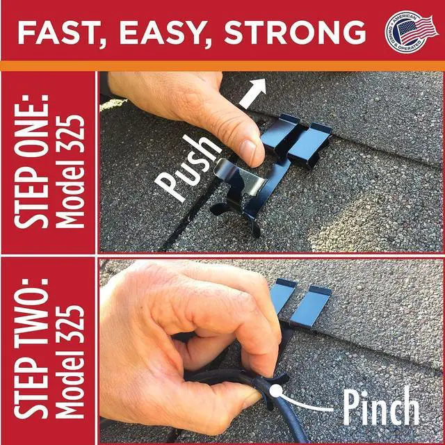 Alt view image 5 of 6 - Roof Clips,Clip Hooks for Installing Heat Tape, Electric Cable & Roof Heat Cable | Prevents Roof Damage,Simple Nail-Free Outdoor Cable Clips